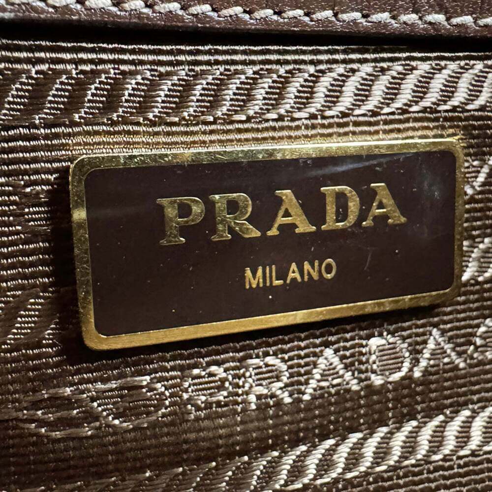 PRADA Brown Leather Shoulder Bag - Picture 13 of 13